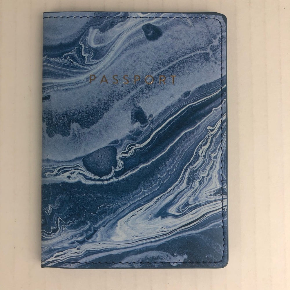 Marbled Blue Passport Holder Via Lorenzo n. 26 Collection